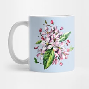 Apple Blossom Flowers Watercolor Painting Mug